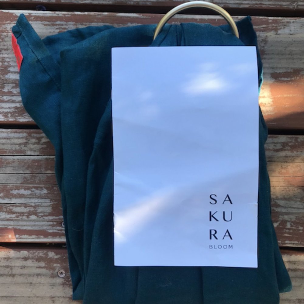 Sakura Bloom Basic Linen Ring Sling Juniper 75"